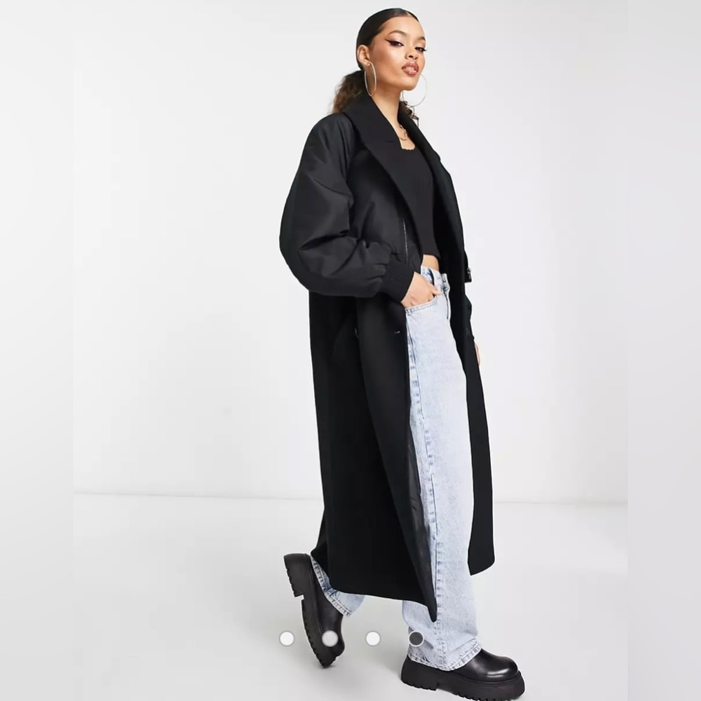 Oversized ASOS Trench Hybrid Bomber Coat